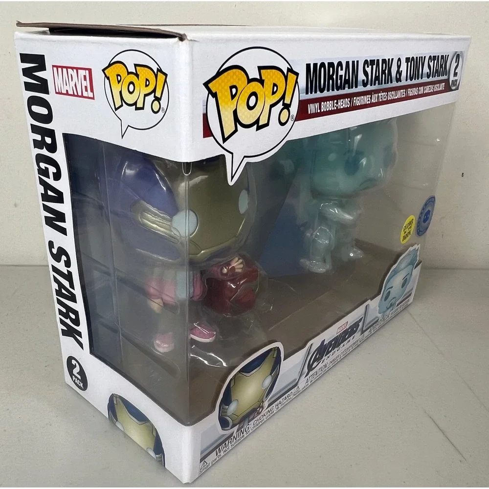 Funko Pop Avengers Endgame Morgan Stark Tony Stark 2 Pack PIAB Exclusive GITD
